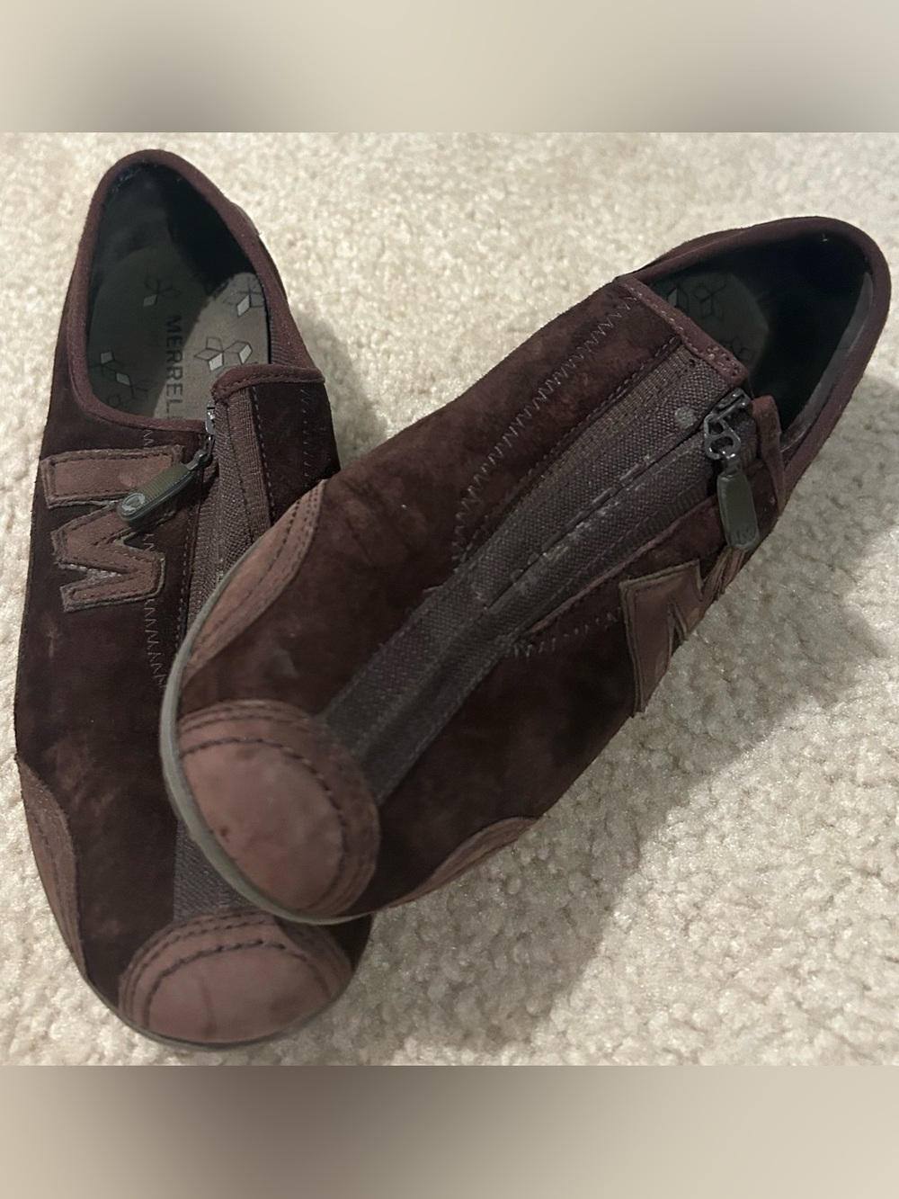 EUC Merrell Women’s Arabasque brown leather Performance Shoes Slip on  6